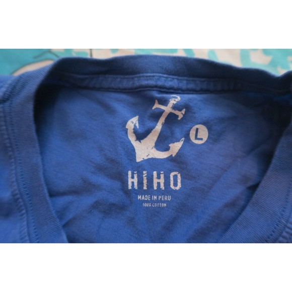 Hiho Amelia Island Florida Compass T-Shirt Resort Vacation Blue Men's Large - Picture 3 of 7